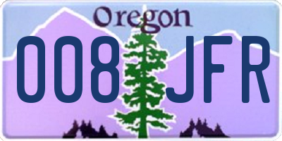 OR license plate 008JFR