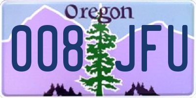 OR license plate 008JFU