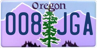 OR license plate 008JGA