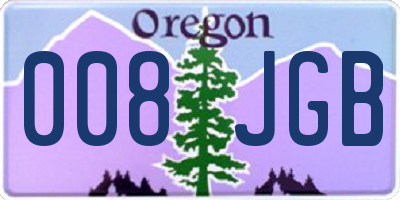 OR license plate 008JGB