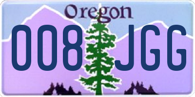 OR license plate 008JGG