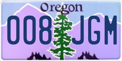 OR license plate 008JGM