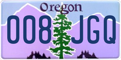 OR license plate 008JGQ