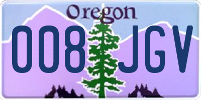 OR license plate 008JGV