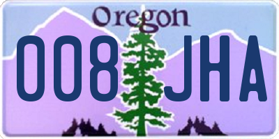OR license plate 008JHA