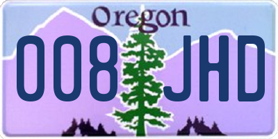 OR license plate 008JHD