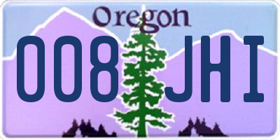 OR license plate 008JHI