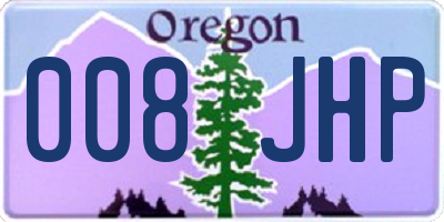 OR license plate 008JHP