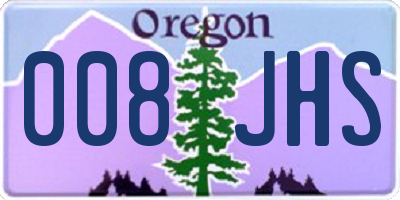 OR license plate 008JHS