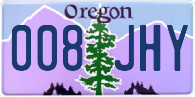 OR license plate 008JHY