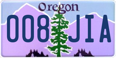OR license plate 008JIA