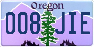 OR license plate 008JIE