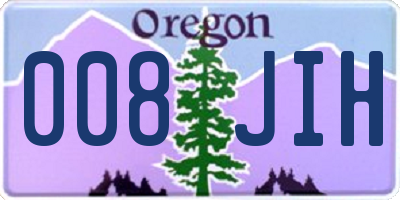 OR license plate 008JIH
