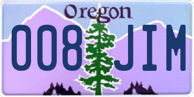 OR license plate 008JIM