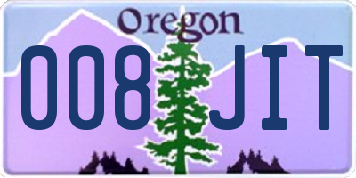 OR license plate 008JIT