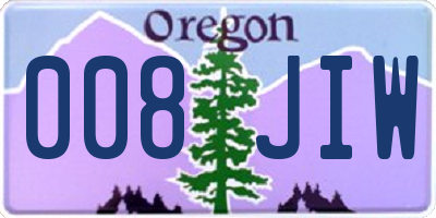 OR license plate 008JIW