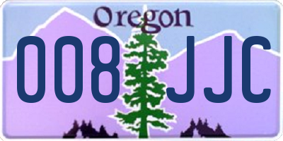 OR license plate 008JJC