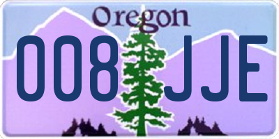 OR license plate 008JJE