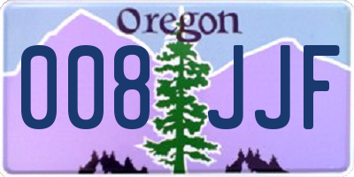 OR license plate 008JJF