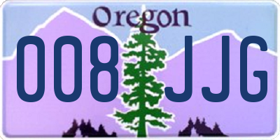 OR license plate 008JJG