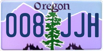OR license plate 008JJH