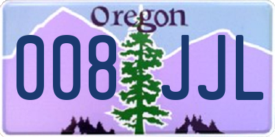 OR license plate 008JJL