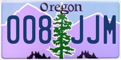 OR license plate 008JJM