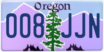 OR license plate 008JJN