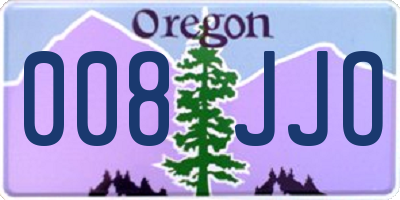 OR license plate 008JJO