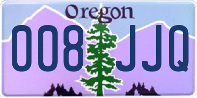 OR license plate 008JJQ