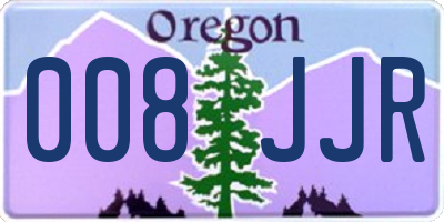 OR license plate 008JJR