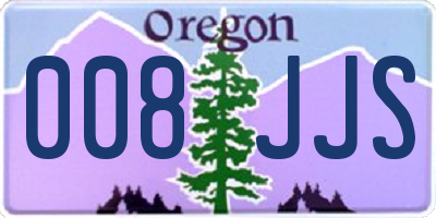 OR license plate 008JJS
