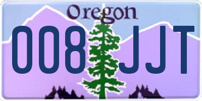 OR license plate 008JJT