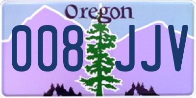 OR license plate 008JJV