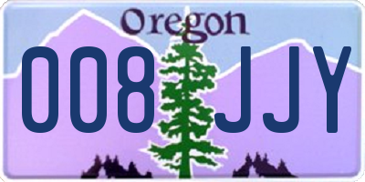 OR license plate 008JJY