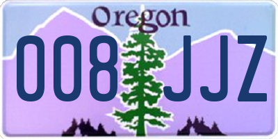 OR license plate 008JJZ