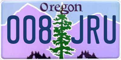 OR license plate 008JRU