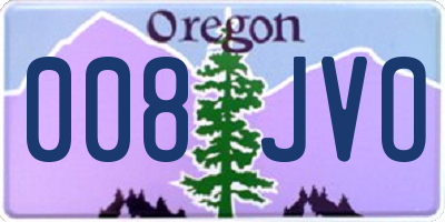 OR license plate 008JVO