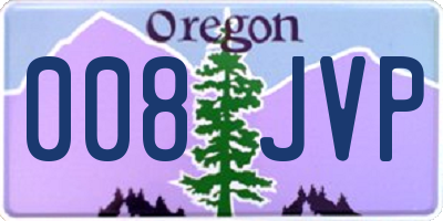 OR license plate 008JVP