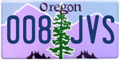 OR license plate 008JVS