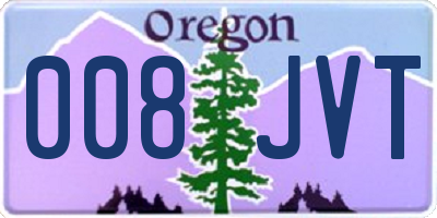 OR license plate 008JVT