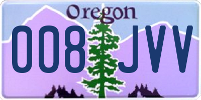 OR license plate 008JVV