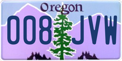 OR license plate 008JVW