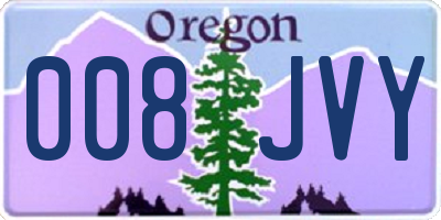 OR license plate 008JVY