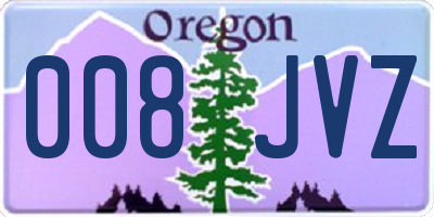 OR license plate 008JVZ