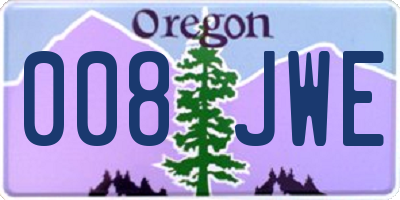 OR license plate 008JWE