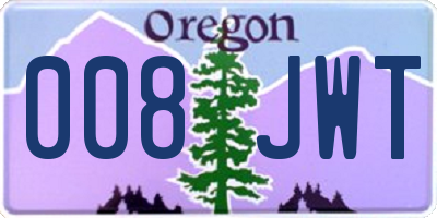 OR license plate 008JWT