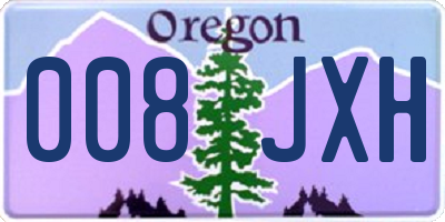 OR license plate 008JXH