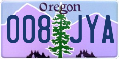 OR license plate 008JYA