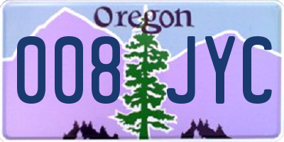 OR license plate 008JYC